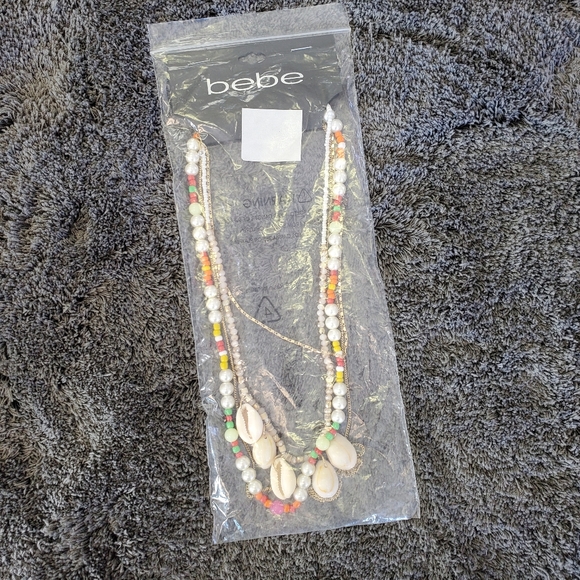 BEBE | 4 Layer Shell & Bead Necklace - Picture 6 of 6
